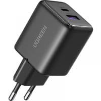 Зарядное устройство 2xUSB 30W (USB-A+USB-C) X516 Gan черный Ugreen