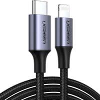Кабель USB 2.0 Type-C M-Lightning M, 1 м, (20V/3A), (60W) Черный, US304 UGREEN