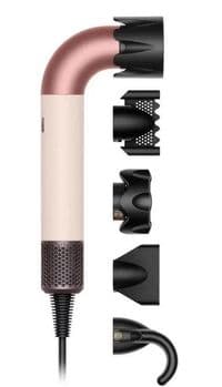 Фен Dyson HD17 Supersonic R Ceramic Pink/Rose Gold, 1700Вт, 4 режима, ионизация, холл. обдув, 5 насадок, розовый