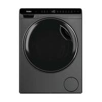 Пральна машина Haier фронтальна, 5кг, 1200, A, 42.3см, дисплей, інвертор, люк чорний, Wi-Fi, висота 70см, cріблястий