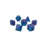 Набор кубиков для настольных игр Games 7 Days Double Color Glow in the dark 7 Dice Set - Blue-Purple (g7dglowdc05)
