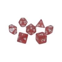 Набор кубиков для настольных игр Games 7 Days Glitter 7 Dice Set - Coral (g7dglit11)