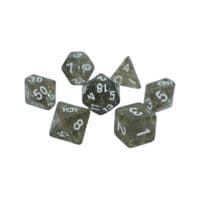 Набор кубиков для настольных игр Games 7 Days Glitter 7 Dice Set - Grey (7 шт.) (g7dglit14)
