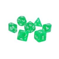 Набор кубиков для настольных игр Games 7 Days Glitter 7 Dice Set - Light Green (g7dglit05)