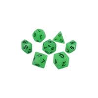 Набор кубиков для настольных игр Games 7 Days Glow in the dark 7 Dice Set - Light green (7 шт.) (g7dglow03)