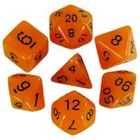 Набор кубиков для настольных игр Games 7 Days Glow in the dark 7 Dice Set - Orange (g7dglow04)