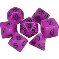 Набор кубиков для настольных игр Games 7 Days Glow in the dark 7 Dice Set - Purple (g7dglow06)