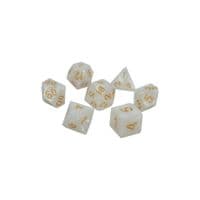 Набор кубиков для настольных игр Games 7 Days Pearl 7 Dice Set - White (w-gold) (g7dpearl09)