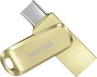 Флеш накопичувач USB 512Gb SanDisk Ultra Dual Luxe, Gold, Type-C / USB 3.2 Gen 1, до 400 МБ/с (SDDDC4-512G-G46GD)