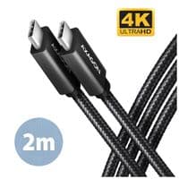 Дата кабель USB-C to USB-C 2.0m USB 3.2 Gen 2 PD 100W 5A 4K black AXAGON (BUCM32-CM20AB)