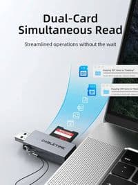 Кардрідер Cabletime USB3.0 A + USB Type-C, SD/TF, 5Gbps (CD40G)