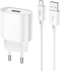Зарядний пристрій HOCO C109A(10.5W) Fighter single port charger set(Micro) White