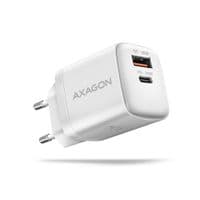 Зарядний пристрій AXAGON ACU-PQ30W, QC3.0,4.0/AFC/FCP/PPS/Apple + PD type-C, 30W, білий