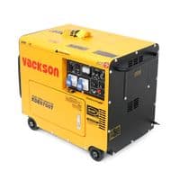 Генератор дизельний VACKSON KDE6700T, 1-фазний 230V, 50Hz, 5.5kVA/5.0kW, бак 15 л, витрата 1.4 л/година, пуск: стартер, 750x440x550 мм, 158 кг
