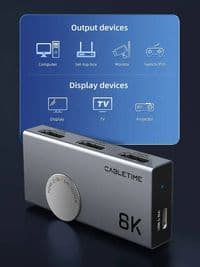 Сплитер Cabletime 4К HDMI Black (CP34G)