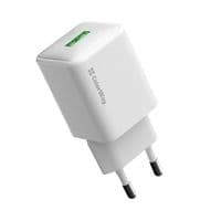 Мережевий зарядний пристрій ColorWay, White, 18 Вт, 1xUSB (QC3.0), Auto ID (CW-CHS063Q-WT)
