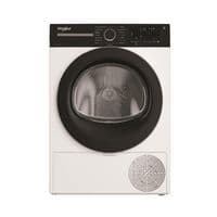 Сушильная машина Whirlpool тепловой насос, 7кг, A+++, 54,3см, дисплей, инвертор, черный люк, белый