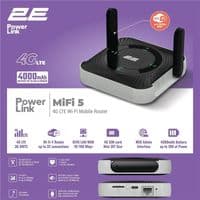Мобильный маршрутизатор 2E PowerLink (MiFi-5 2025) N150, LTE, Wi-Fi4, 1xFE LAN, 1xType-C, 4000мА•ч черный