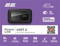 Мобильный маршрутизатор 2E PowerLink (MiFi-2 2025) N150, LTE, Wi-Fi4, 1xType-C, 1xCRC9, 3000мА•ч черный