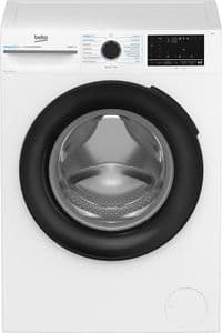Стиральная машина Beko фронтальная, 8кг, 1400, A, 55см, дисплей, инвертор, пара, белый