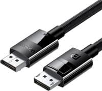 Кабель UGREEN DP114 DP 1.4 чоловічий-чоловічий у пластиковому корпусі, плетений, 2 м (UGR-80392)