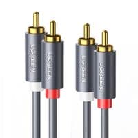 Аудіокабель UGREEN AV104 2RCA Male to 2RCA Male Cable 5m (Black)