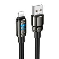 Кабель Hoco U143, Lightning-USB, 2,4A, длина 1,2м, Black, BOX