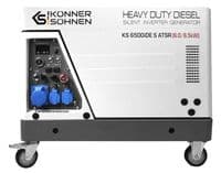 Генератор дизельный инверторный Konner&Sohnen KS 6500iDE S ATSR в шумозащитном кожухе 230В, 6.0-6.5кВт, электростартер, 119кг.