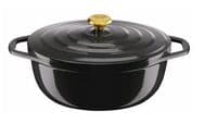 Кастрюля Tefal Air, с крышкой, 5.7л, алюминий, черный