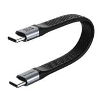 Кабель Cabletime USB Type-C - USB Type-C (M/M) PD 240W, 0.15 м, Чорний (CU45B)