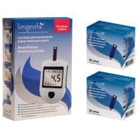 Глюкометр  Тестовые полоски  (2*(25шт х2)50 шт)