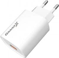 Зарядное устройство для Grand-X Quick Charge QС3.0, + cable USB -> Type C 1m white (CH-550WT)