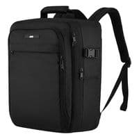 Рюкзак дорожній 2Е Trek, Cabin size, поліестр, EXP, 17/23л, з відсіком для ноутбука 16", чорний