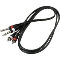 Інсертний кабель RockCable Patch Cable - 2 x RCA to 2 x TS Jack (1.5m) (RCL 20932 D4)