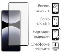 Комплект защитных стекол Dengos для Xiaomi Redmi Note 14 Pro 5G Black Full Glue (DG-TGSCP-12)