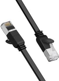 Патч-корд 3м, U/UTP Cat 6 Copper Ethernet Flat Cable NW101 Black UGREEN (50186)