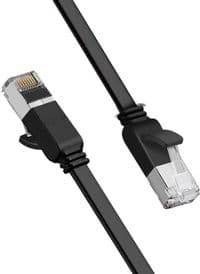 Патч-корд 5м, U/UTP Cat 6 Copper Ethernet Flat Cable NW101 Black UGREEN (50187)