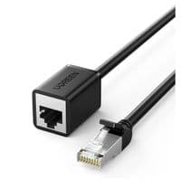 Патч-корд 2м, F/UTP Cat 6 Ethernet RJ45 Extension Male/Female Patch Cords NW112 Black UGREEN (11281)
