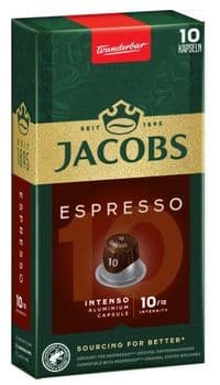 Кава Jacobs Espresso 10 Intenso в капсулах сумісні з Nespresso 10 шт (8711000371183)