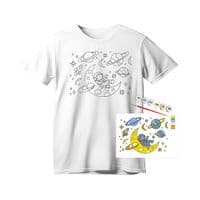 Набор для творчества Rosa футболка-раскраска, Space Adventures, хлопок 100, размер S (4823098543817)