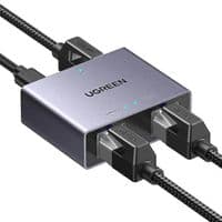 Разветвитель NW301 Gigabit Ethemet Splitter 1 to 2 Grey UGREEN (45311)