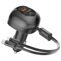Зарядное устройство Promate 1xUSB-C PD + 1xUSB + cable USB-C/Lightning max 81W black (powerdrive-rci81)