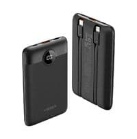 Внешний аккумулятор VEGER 10000 mAh with built-in cables Type C / Lightning PD QC3.0 2A 22,5W C11 (W1170) black