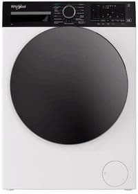 Пральна машина Whirlpool фронтальна, 8кг, 1400, C, 55см, дисплей, пара, інвертор, люк чорний, білий