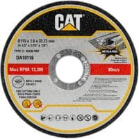 Набір відрізних дисків по металу та нержавійці CAT DA10116, 115×1,6×22,23 мм (10 шт.)
