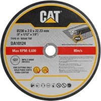 Набір відрізних кіл по металу CAT DA10124, T1, 230×2.0×22.23 мм (5 шт.)