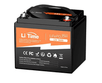 Акумуляторна батарея Li-TIME LiFePO4 12,8V 50Ah 640Wh(100/100A), заряд 14,4В/10А, (198 x 166 x 170мм), 5,24kg, Q1
