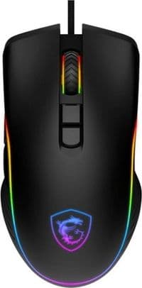 Миша MSI FORGE GM300, Black, оптична, 1200 - 7200 dpi, 7 кнопок, RGB підсвічування, USB, 1.5 м, 118 г