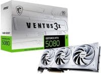 Відеокарта GeForce RTX 5080, MSI, VENTUS 3X OC (White Edition), 16Gb GDDR7, 256-bit, HDMI/3xDP, 2655/30000 MHz, 16-pin (G5080-16V3CW)
