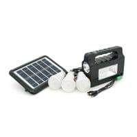 Переносной фонарь EP-0138+Solar, Функции: PowerBank, FM радио, USB/TF, Bluetooth, АКБ 3,7V/3600mAh, 3 выносные лампочки 3W, 183х64х135мм, Box